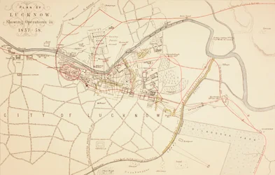 Plan of Lucknow, 1883
